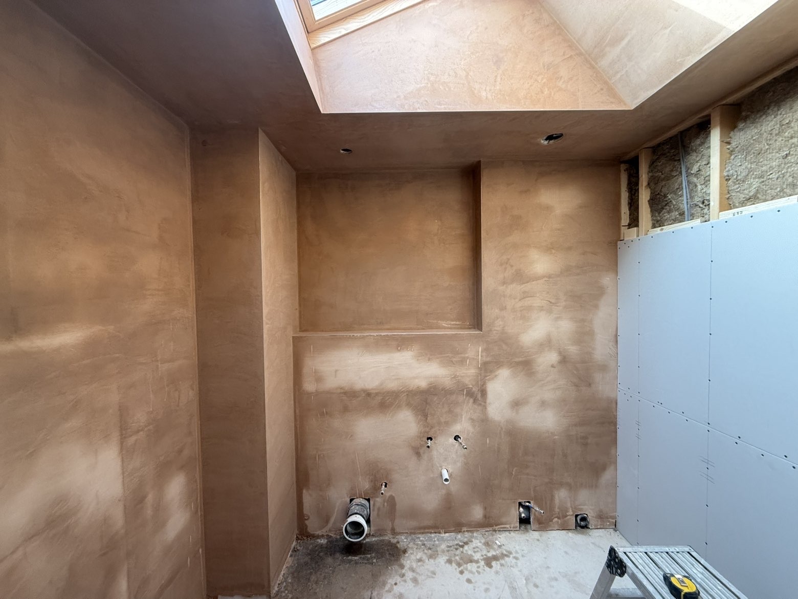 Bathroom Boarded & Skimmed after