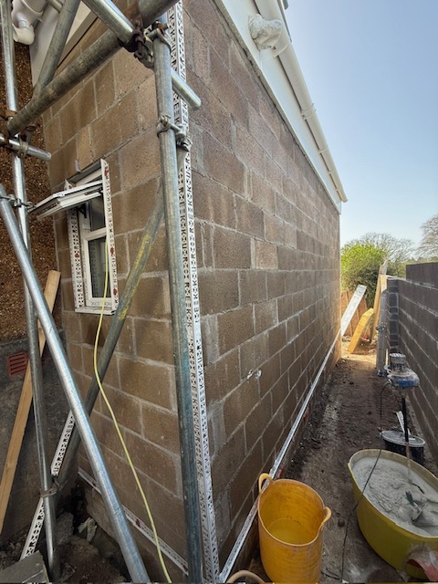 Exterior Silicone Render before